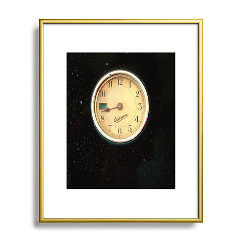 Happee Monkee Retro Clock Metal Framed Art Print