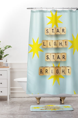 Happee Monkee Star Light Star Bright Shower Curtain And Mat
