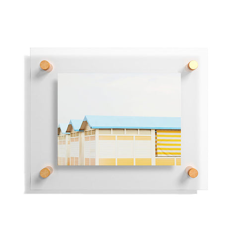 Happee Monkee Sunny Beach Huts Floating Acrylic Print