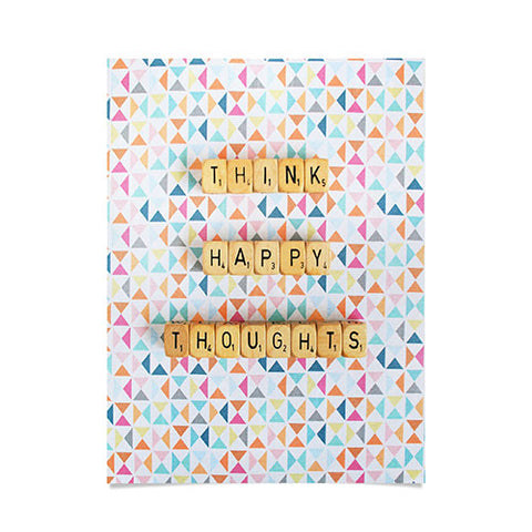 Happee Monkee Think Happy Thoughts Poster