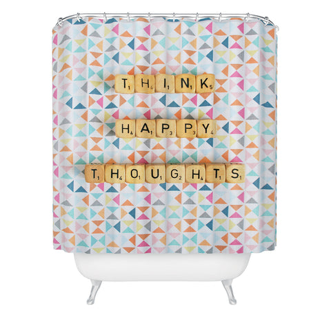 Happee Monkee Think Happy Thoughts Shower Curtain