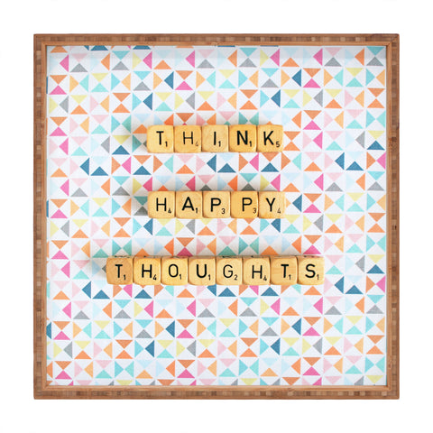Happee Monkee Think Happy Thoughts Square Tray