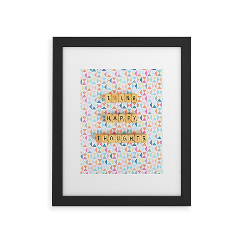 Happee Monkee Think Happy Thoughts Framed Art Print