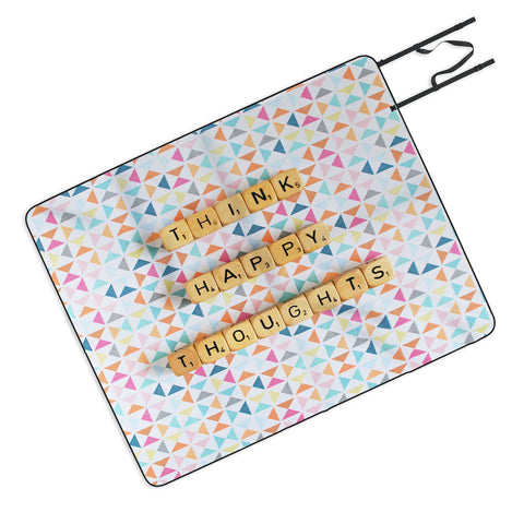 Happee Monkee Think Happy Thoughts Picnic Blanket