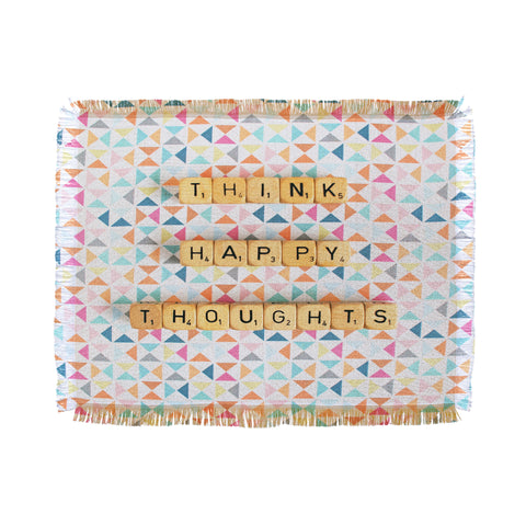 Happee Monkee Think Happy Thoughts Throw Blanket