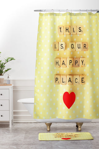 Happee Monkee This is Our Happy Place Shower Curtain And Mat