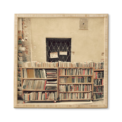 Happee Monkee Venice Bookstore Framed Wall Art