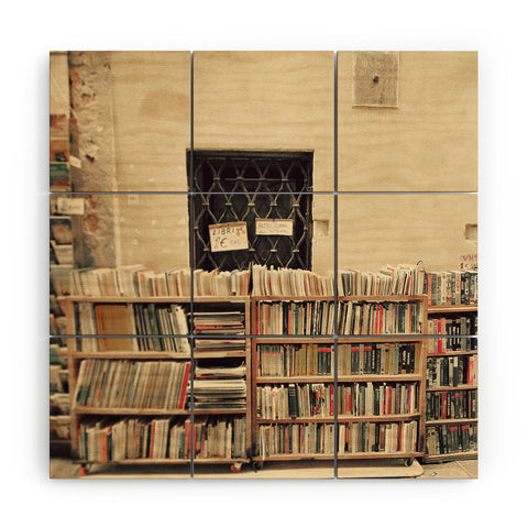 Happee Monkee Venice Bookstore Wood Wall Mural