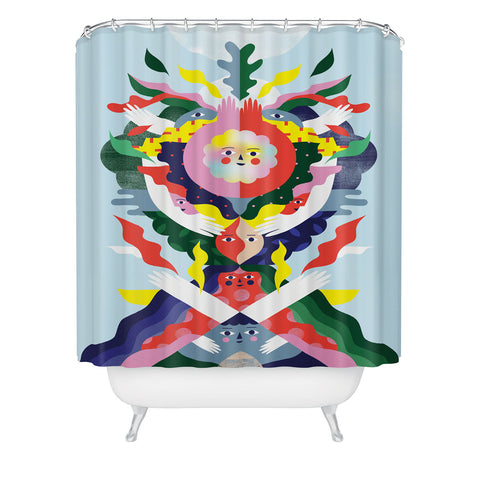 Happyminders Bloom Mandala Shower Curtain
