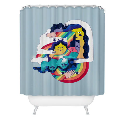 Happyminders Over the Rainbow Shower Curtain