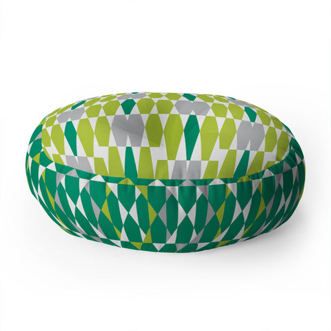 Heather Dutton Abacus Emerald Floor Pillow Round