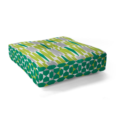 Heather Dutton Abacus Emerald Floor Pillow Square