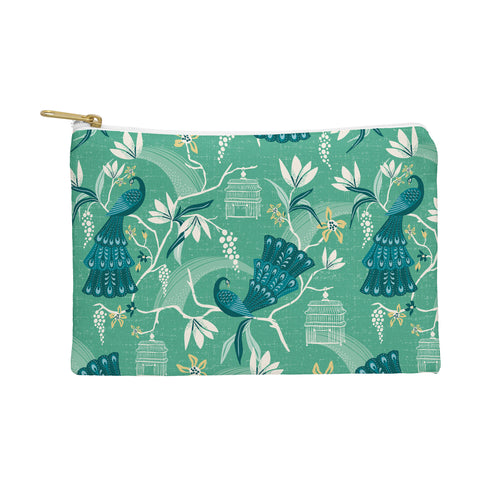 Heather Dutton Aviary Green Pouch