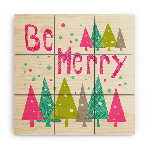 Heather Dutton Be Merry Wood Wall Mural