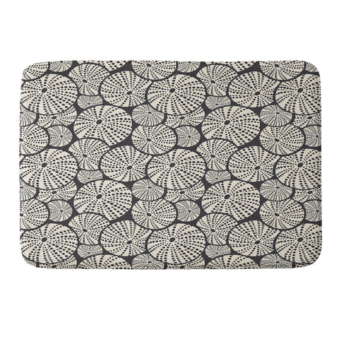 Heather Dutton Bed Of Urchins Charcoal Ivory Memory Foam Bath Mat