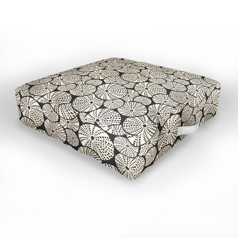 Heather Dutton Bed Of Urchins Charcoal Ivory Outdoor Floor Cushion