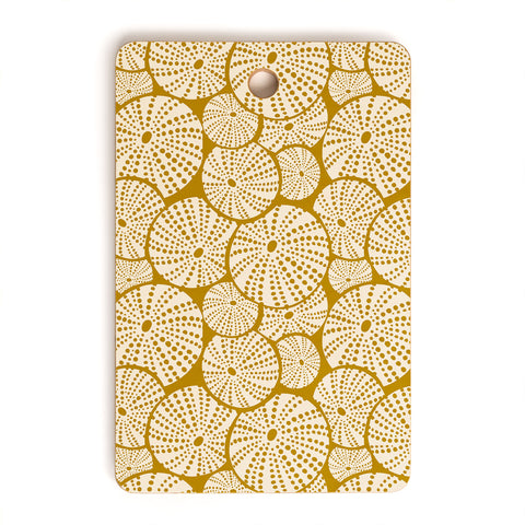 Heather Dutton Bed Of Urchins Gold Ivory Cutting Board Rectangle