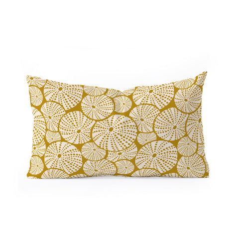 Heather Dutton Bed Of Urchins Gold Ivory Oblong Throw Pillow