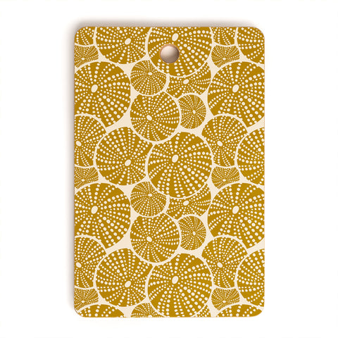 Heather Dutton Bed Of Urchins Ivory Gold Cutting Board Rectangle