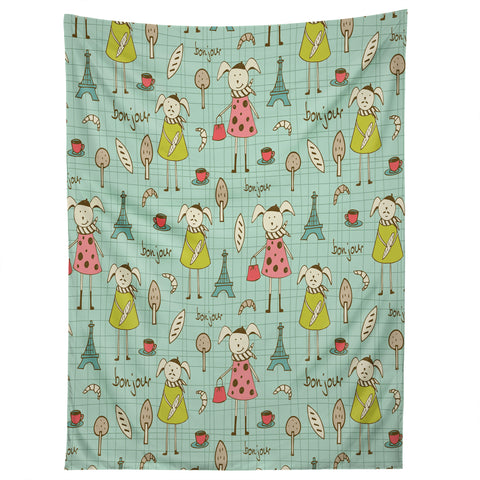 Heather Dutton Bonjour Lapin Tapestry