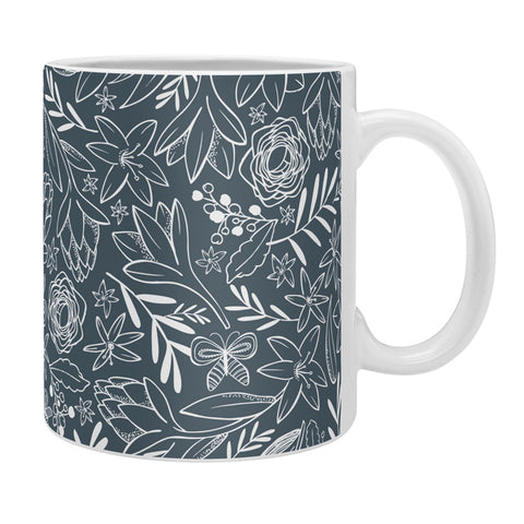 Heather Dutton Botanical Sketchbook Midnight Coffee Mug