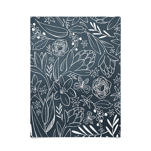 Heather Dutton Botanical Sketchbook Midnight Poster