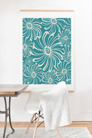 Heather Dutton Bursting Bloom Peacock Art Print And Hanger