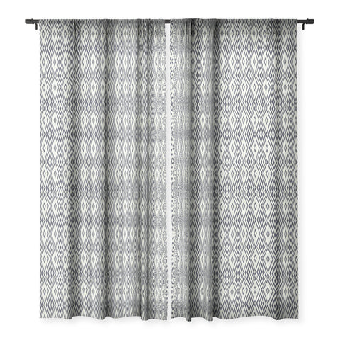 Heather Dutton Crystalline Bleached Beige Sheer Window Curtain