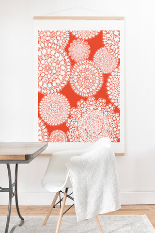 Heather Dutton Delightful Doilies Saffron Art Print And Hanger