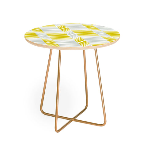 Heather Dutton Delineate Citron Round Side Table