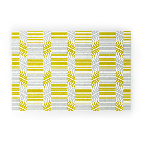 Heather Dutton Delineate Citron Welcome Mat