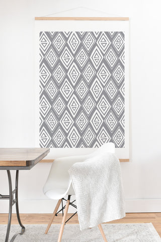Heather Dutton Diamond In The Rough Grey Art Print And Hanger