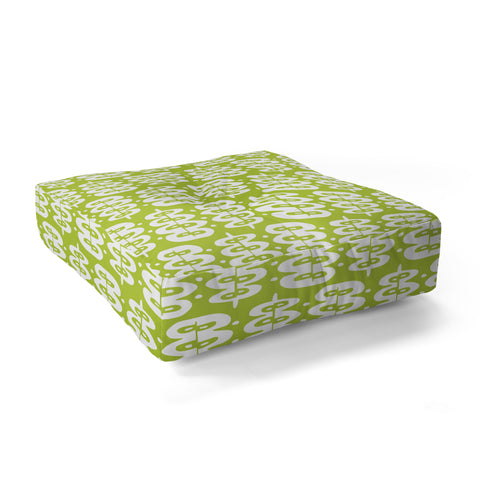Heather Dutton Fern Frond Green Floor Pillow Square