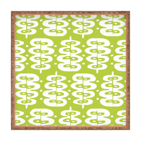 Heather Dutton Fern Frond Green Square Tray