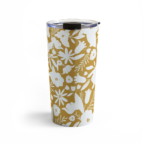 Heather Dutton Finley Floral Goldenrod Travel Mug