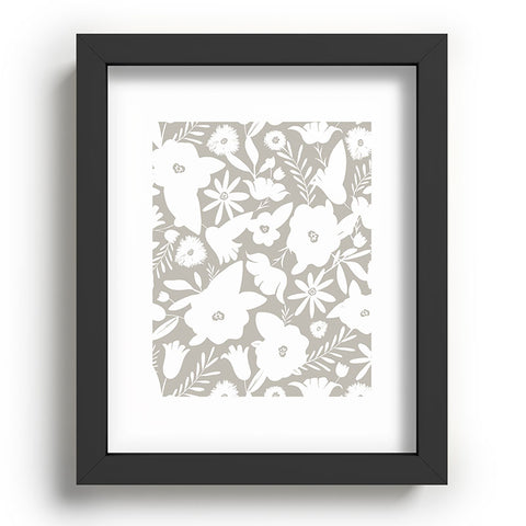 Heather Dutton Finley Floral Stone Recessed Framing Rectangle
