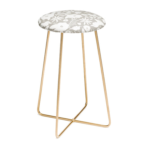Heather Dutton Finley Floral Stone Counter Stool