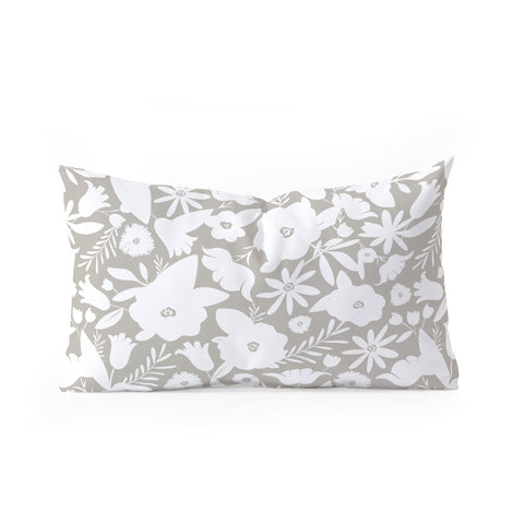 Heather Dutton Finley Floral Stone Oblong Throw Pillow