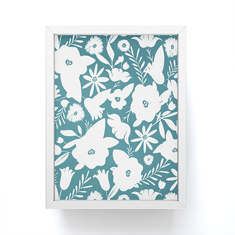 Heather Dutton Finley Floral Teal Framed Mini Art Print