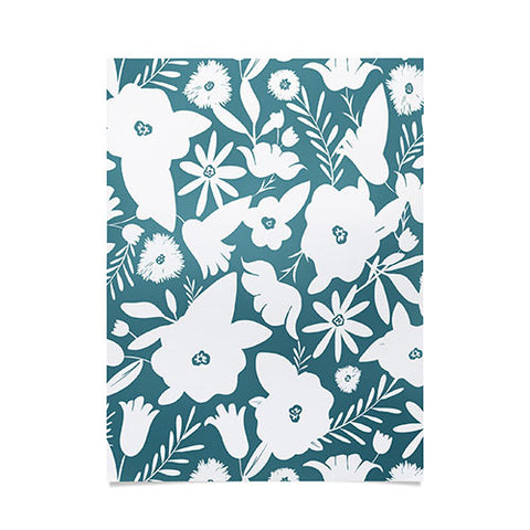 Heather Dutton Finley Floral Teal Poster