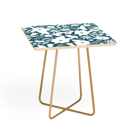 Heather Dutton Finley Floral Teal Side Table
