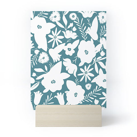 Heather Dutton Finley Floral Teal Mini Art Print