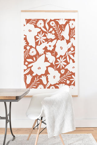 Heather Dutton Finley Floral Terra Cotta Art Print And Hanger