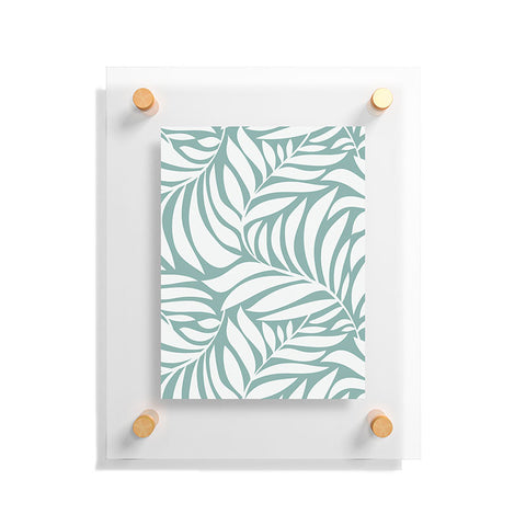 Heather Dutton Flowing Leaves Seafoam Floating Acrylic Print