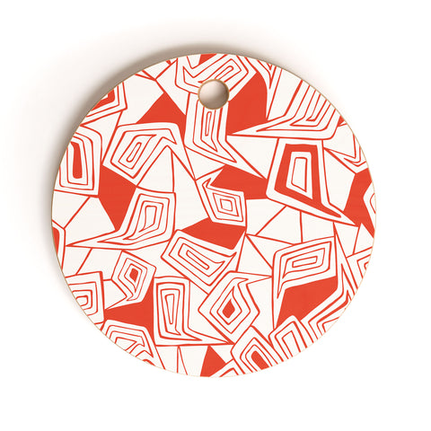 Heather Dutton Fragmented Flame Cutting Board Round