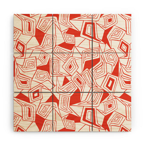 Heather Dutton Fragmented Flame Wood Wall Mural