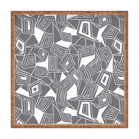Heather Dutton Fragmented Grey Square Tray
