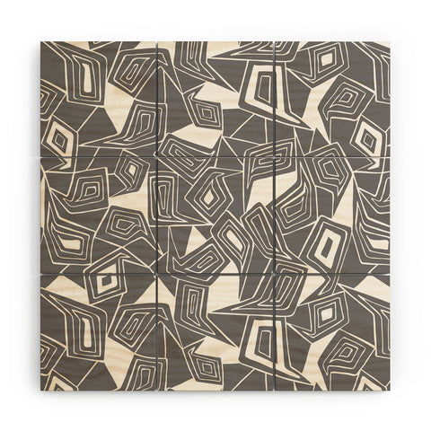 Heather Dutton Fragmented Grey Wood Wall Mural