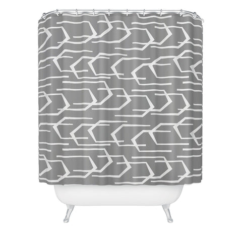 Heather Dutton Going Places Slate Shower Curtain