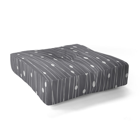 Heather Dutton Gray Entangled Floor Pillow Square